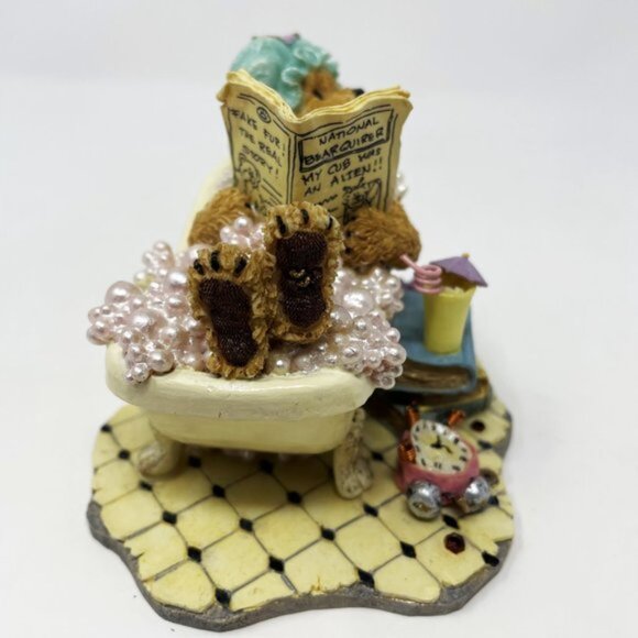 Boyds Bears & Friends The Bearstone Collection Bubbles Bearsall Figurine 2003 - Picture 4 of 8